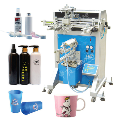 Máy in màn hình bán tự động 1 màu Ống tiêm tự động cho thú cưng Phim cà phê Cốc nhựa Chai nhựa Máy in lụa